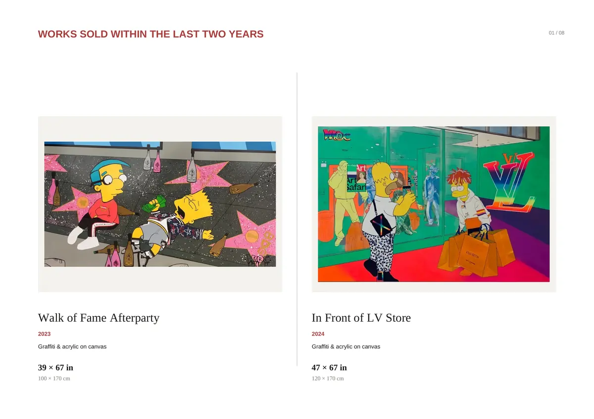 Page 15 of 23 — Works sold within the last two years